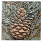 Pinecone & Foliage Imitats Relief Fliese (Vorderseite)