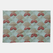 Pinecone Green und Copper Disc Handtuch (Horizontal)