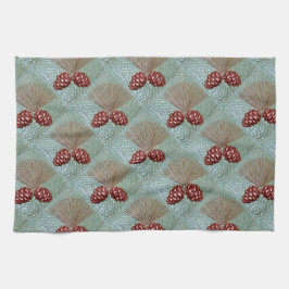 Pinecone Green und Copper Disc Handtuch