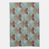 Pinecone Green und Copper Disc Handtuch (Vertikal)