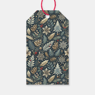 Pinecone, Holly, Snowflakes & Berries Holiday Geschenkanhänger