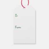 Pinecone, Holly, Snowflakes & Berries Holiday Geschenkanhänger (Rückseite)