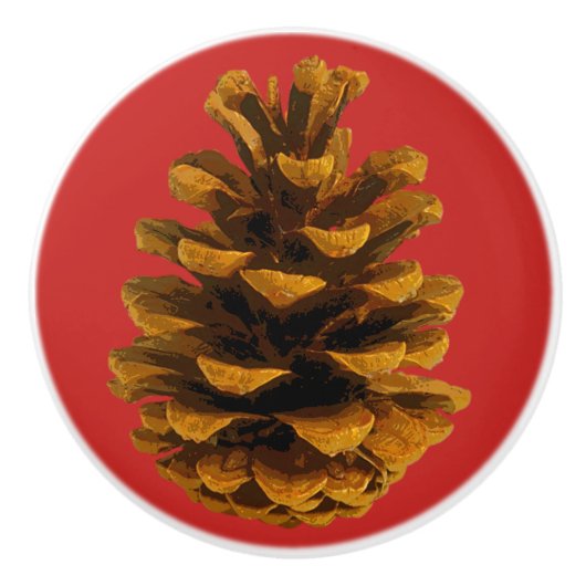 Pinecone-Keramik Keramikknauf (Vorderseite)