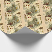 Pinecone Kiefern-Baum-Vintager botanischer Druck Geschenkpapier (Ecke)