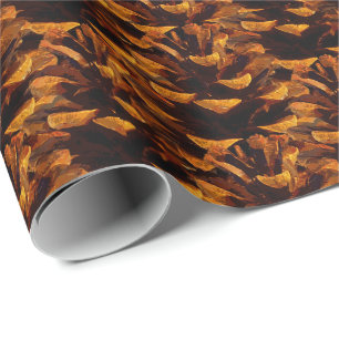 Pinecone Muster rustikale Fallnatur Geschenkpapier