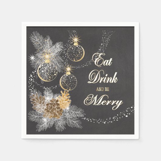Pinecone Ornamente Weihnachten Serviette (Vorderseite)