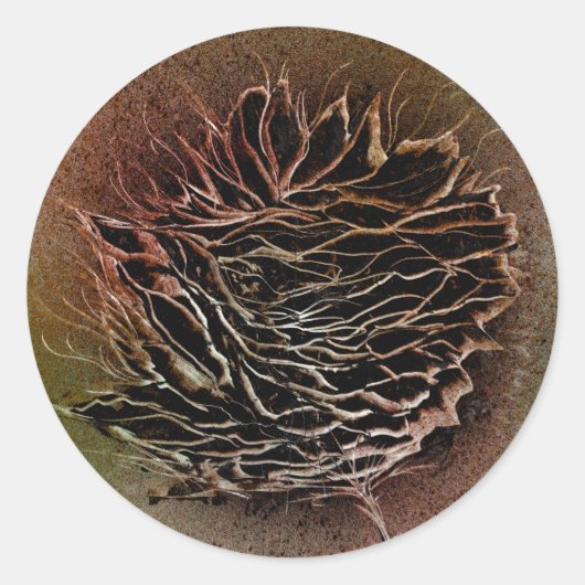 Pinecone Pick in Brown Runder Aufkleber (Vorderseite)