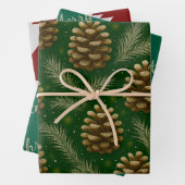 Pinecone & pine needle geschenkpapier set (Beispiel)