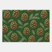 Pinecone & pine needle geschenkpapier set (Vorderseite)