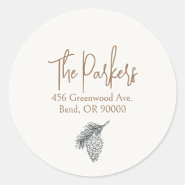 Pinecone Rücksendeadresse Umschlag Aufkleber