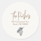 Pinecone Rücksendeadresse Umschlag Aufkleber (Vorderseite)