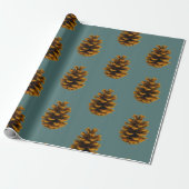 Pinecone rustica geschenkpapier (Ungerollt)