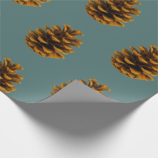 Pinecone rustica geschenkpapier (Ecke)