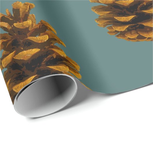 Pinecone rustica geschenkpapier (Rolleneckpunkt)