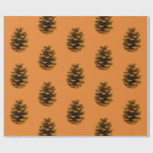 Pinecone rustica geschenkpapier (Flach)
