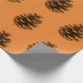 Pinecone rustica geschenkpapier (Ecke)