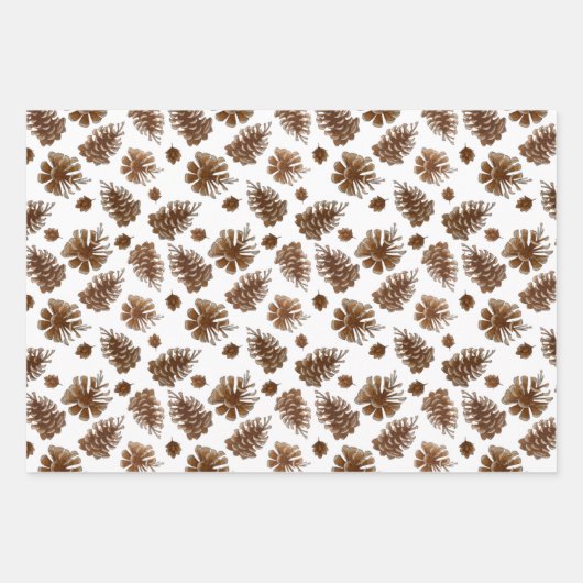 Pinecone Rustica Geschenkpapier Set (Vorderseite 3)