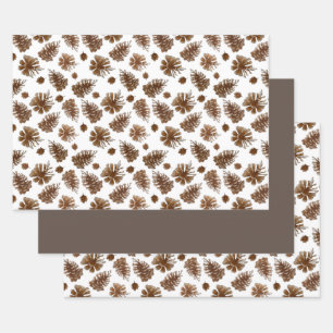 Pinecone Rustica Geschenkpapier Set