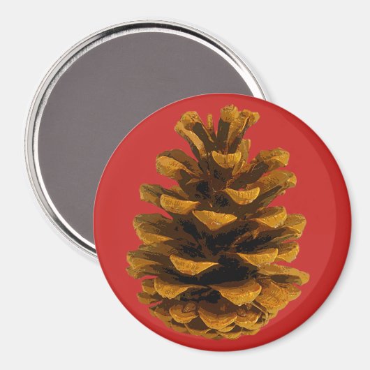 Pinecone rustikale Natur Brauner Fall Magnet (Vorderseite/Rückseite)
