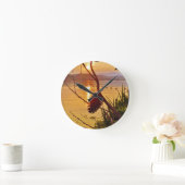 Pinecone Seesonnenuntergang Runde Wanduhr (Zuhause)