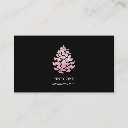 Pinecone Sparkling Pink Visitenkarte (Vorderseite)