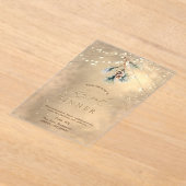 Pinecone String Lights Winter Rehearsal Dinner Acryleinladungen (Ablage )