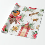 Pinecone und Bird Christmas Wrapping Paper Geschenkpapier<br><div class="desc">Weihnachtspapier Pinecone und Bird,  Papierrolle,  Pinecone Wrapping Paper Sheets, </div>