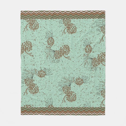Pinecone und Not leidende Zickzack Streifen Fleecedecke (Vorderseite)