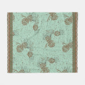 Pinecone und Not leidende Zickzack Streifen Fleecedecke (Vorderseite (Horizontal))