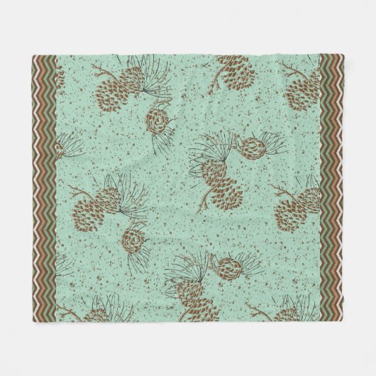 Pinecone und Not leidende Zickzack Streifen Fleecedecke (Vorderseite (Horizontal))
