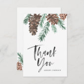 Pinecone Vielen Dank, dass Sie Script Flat Card Einladung (Vorne/Hinten)