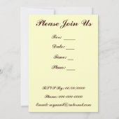 Pinecone Vintag Art Collection Einladung (Rückseite)