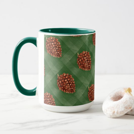 Pinecone Wasserfarbe Tasse (Mit Donut)