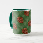 Pinecone Wasserfarbe Tasse (Vorderseite Links)
