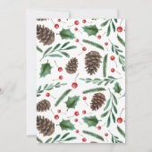 Pinecone | Weihnachts-Brautparty Einladung (Rückseite)