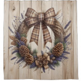 Pinecone Wreath Duschvorhang (Vorderseite)