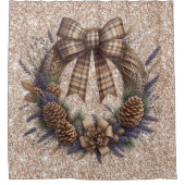 Pinecone Wreath Duschvorhang (Vorderseite)