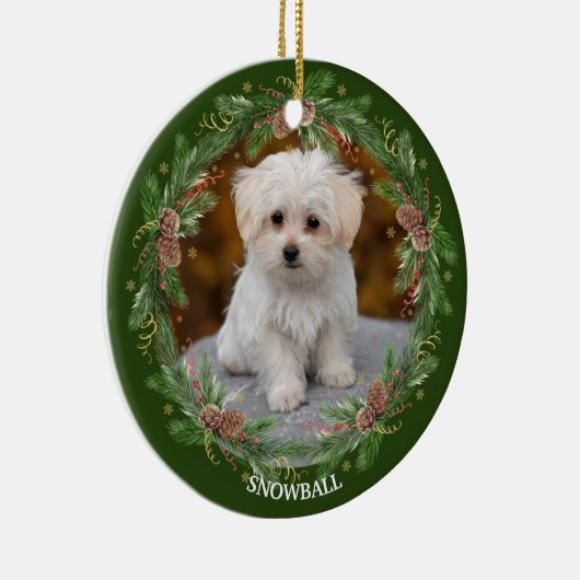 Pinecone Wreath Foto Keramik Ornament (Rechts)