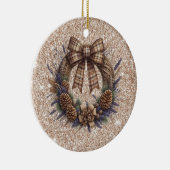 Pinecone Wreath Keramik Ornament (Rechts)