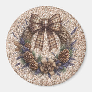 Pinecone Wreath Magnet
