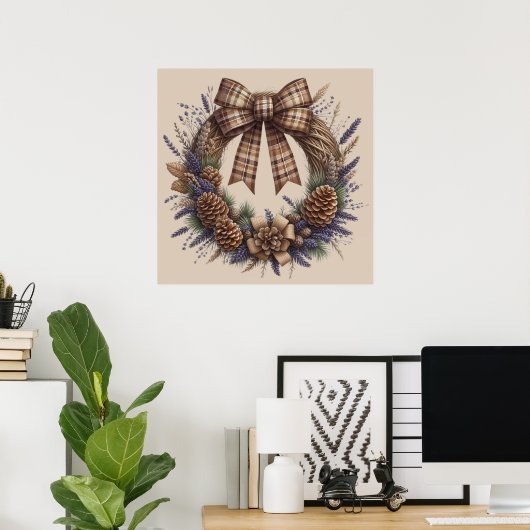 Pinecone Wreath Poster (Heimbüro)