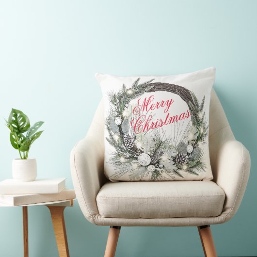 "Pinecone Wreath" Weihnachtsbaumkissen Kissen (Stuhl )