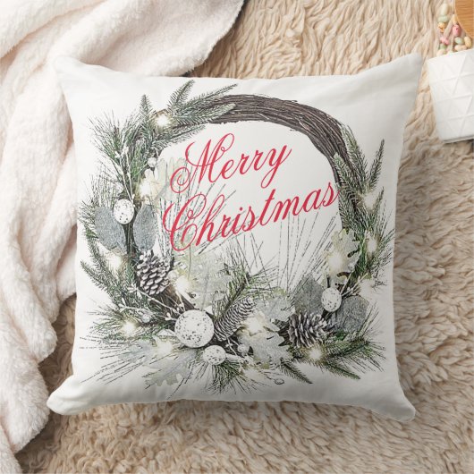 "Pinecone Wreath" Weihnachtsbaumkissen Kissen (Decke)