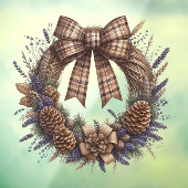 Pinecone Wreath Window Fensteraufkleber (Blatt 3)