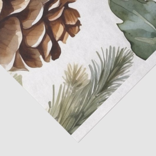 Pinecones, Baumzweige Naturschutz Seidenpapier (Ausschnitt)