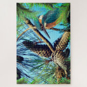 Pinecones Birds Tierart Puzzle (Vertikal)
