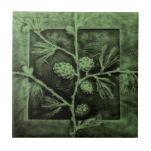 Pinecones Branchen Grüne Imitat Lockerer Dreikamp Fliese