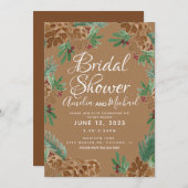 Pinecones Brautparty: Einladung (Vorne/Hinten)