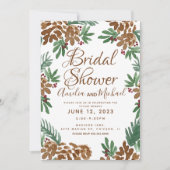 Pinecones Brautparty: Einladung (Vorderseite)