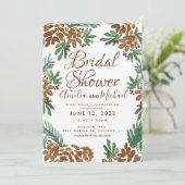 Pinecones Brautparty: Einladung (Stehend Vorderseite)